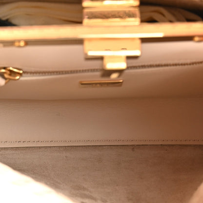 Nappa Interlace Mini Peekaboo Iconic Satchel Camelia