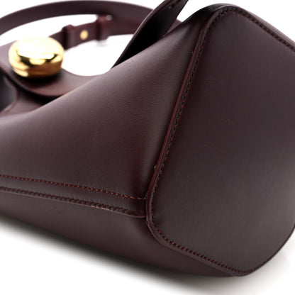 Calfskin Mini Pebble Bucket Bag Dark Burgundy