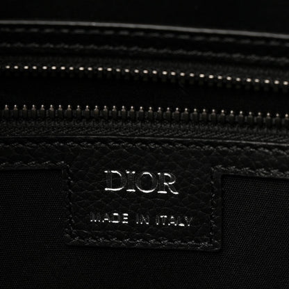 Oblique Grained Calfskin East West Tote Black