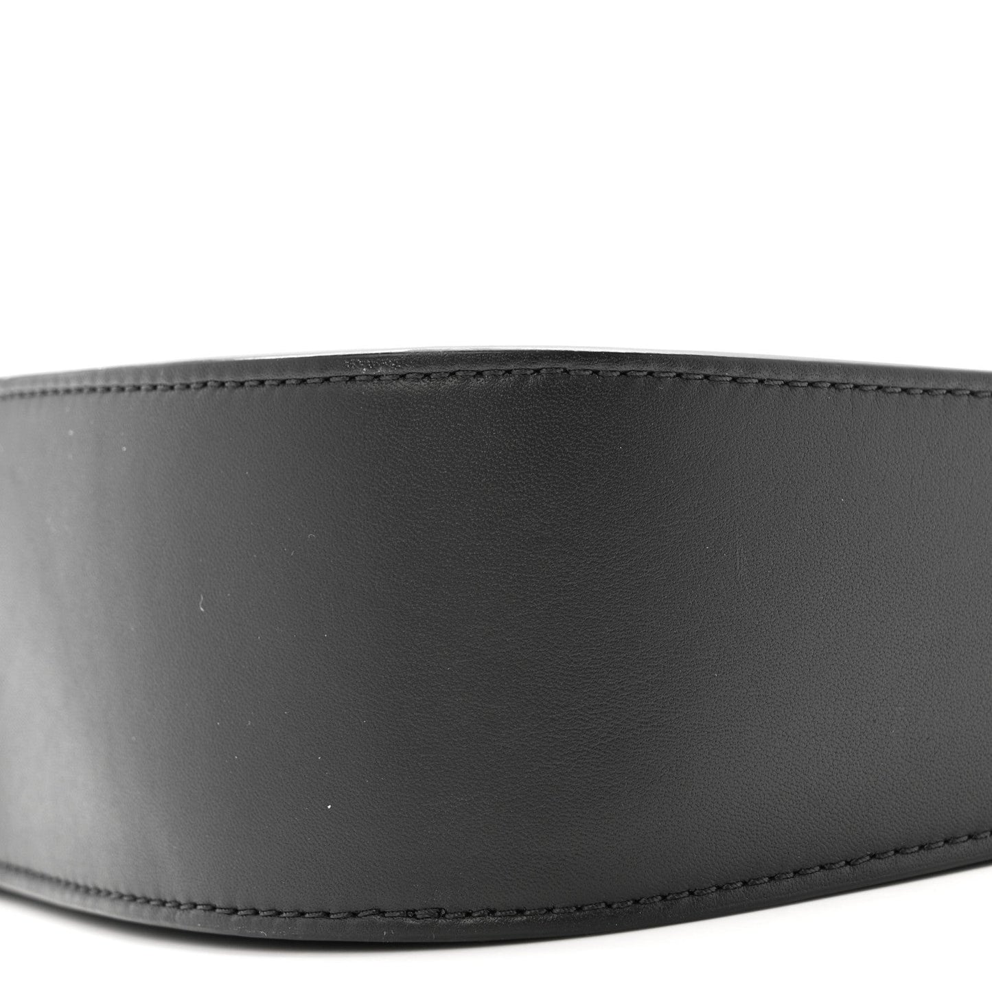 Smooth Calfskin Half Moon Shoulder Bag Black
