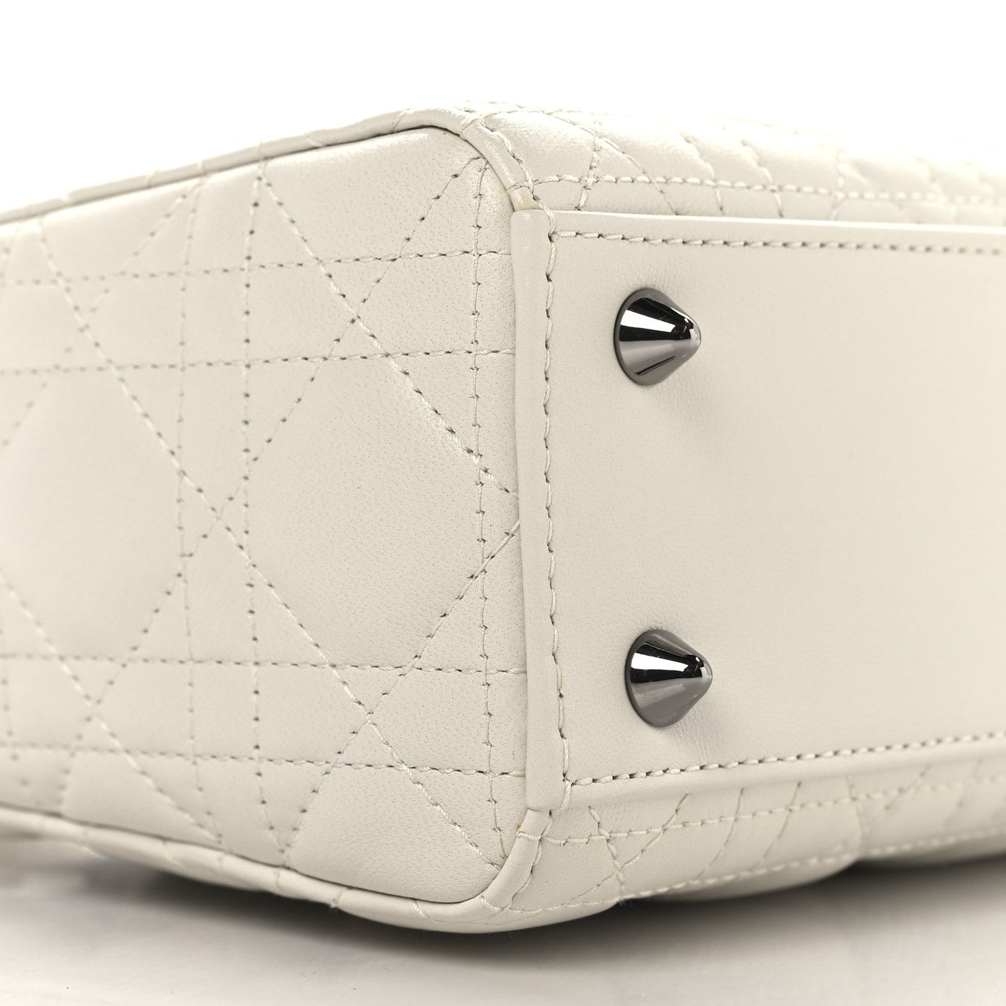 Lambskin Cannage Small My ABCDior Lady Dior White