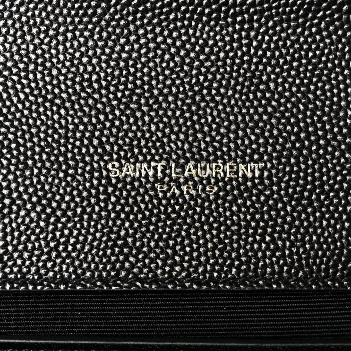 Grain De Poudre Medium Classic Monogram Kate Satchel Black