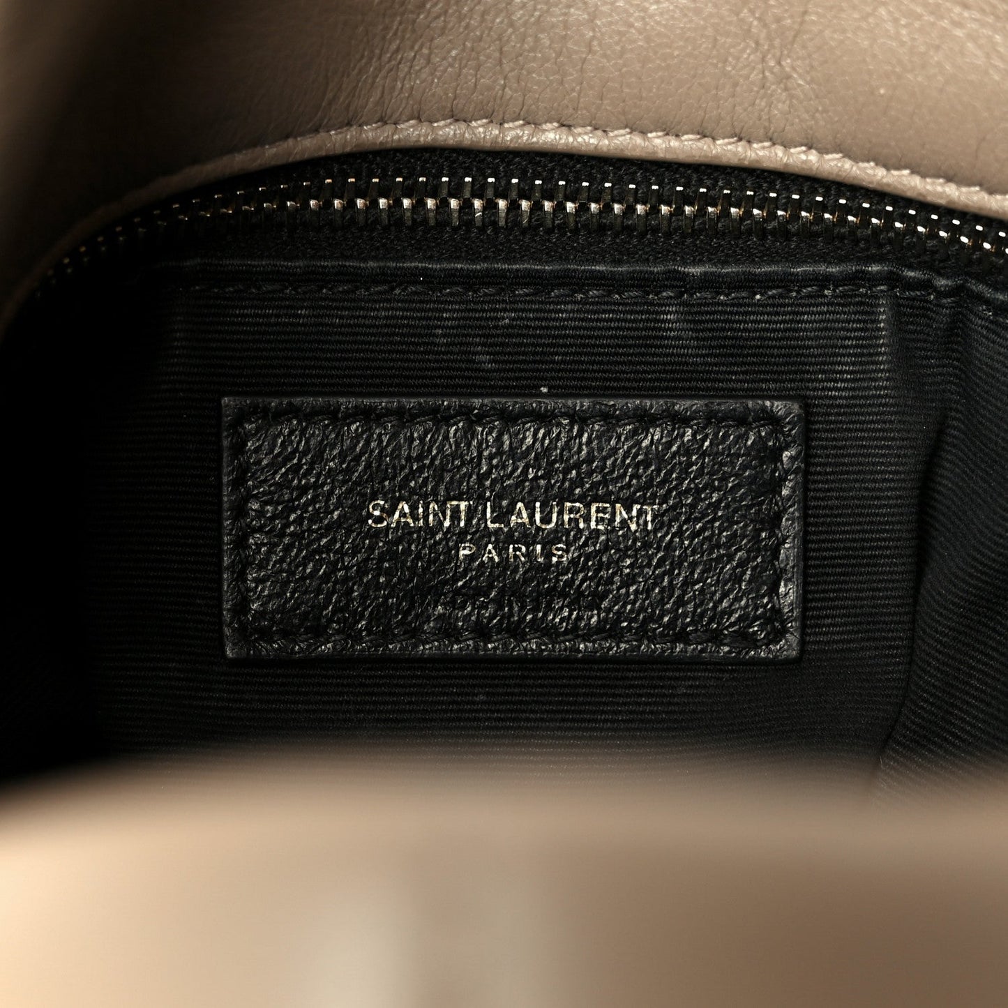 Lambskin Quilted Medium Loulou Puffer Monogram Chain Satchel Dusty Grey
