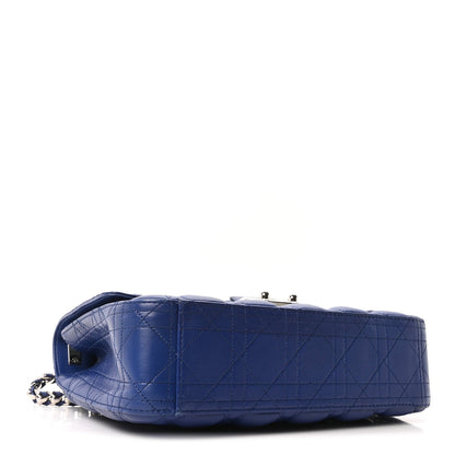 Lambskin Cannage Medium Miss Dior Flap Blue