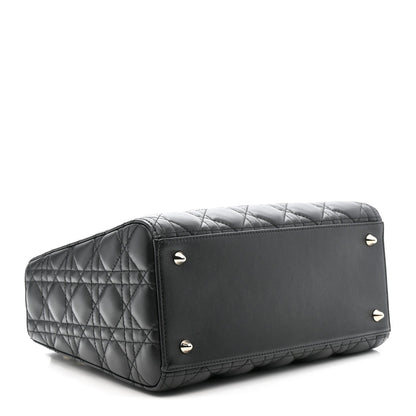 Lambskin Cannage Medium Lady Dior Black
