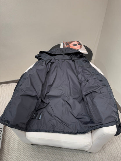 Prada 25 Hooded Jacket Black Polyamide
