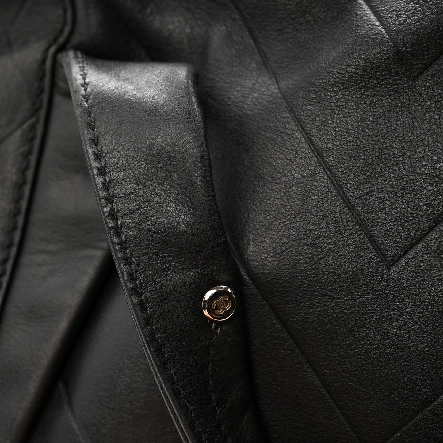 Calfskin CC Chevron All Day Long Boston Black