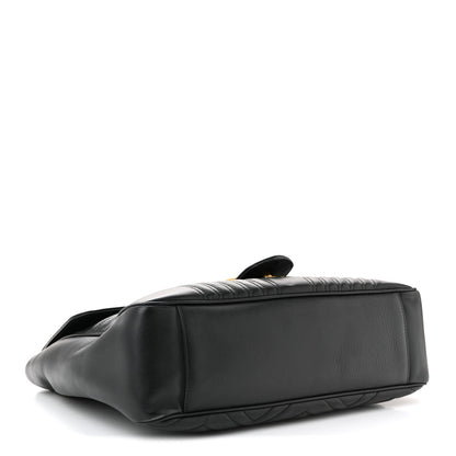 Calfskin Matelasse Large GG Marmont Shoulder Bag Black