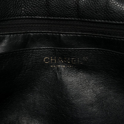 Caviar Quilted Jumbo Single Flap Black