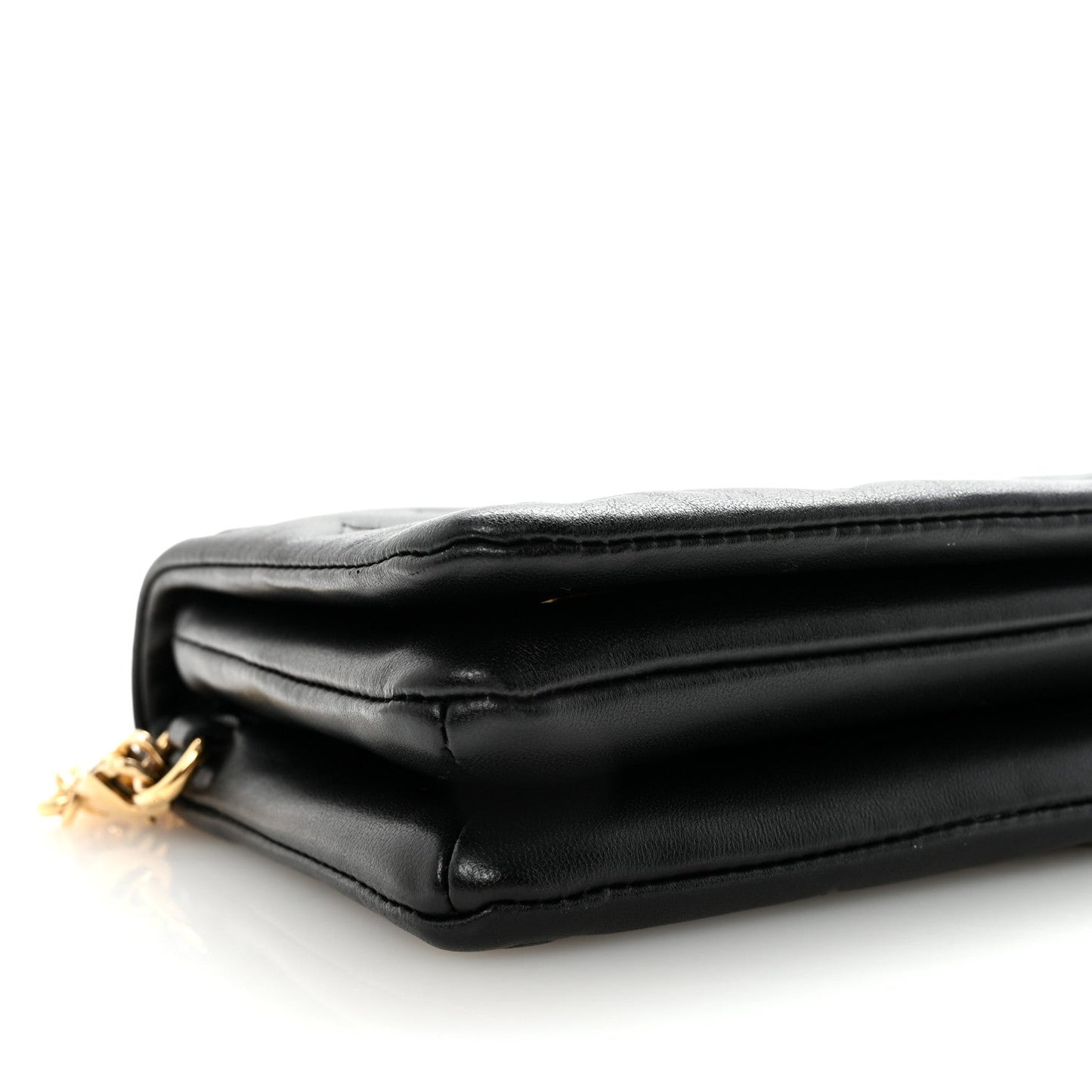 Lambskin Embossed Monogram Pochette Coussin Black