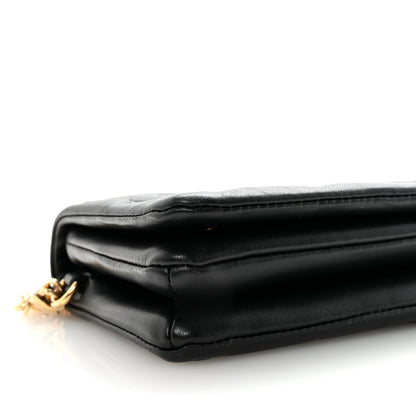 Lambskin Embossed Monogram Pochette Coussin Black