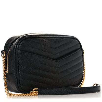 Grain De Poudre Matelasse Monogram Mini Lou Camera Bag Black