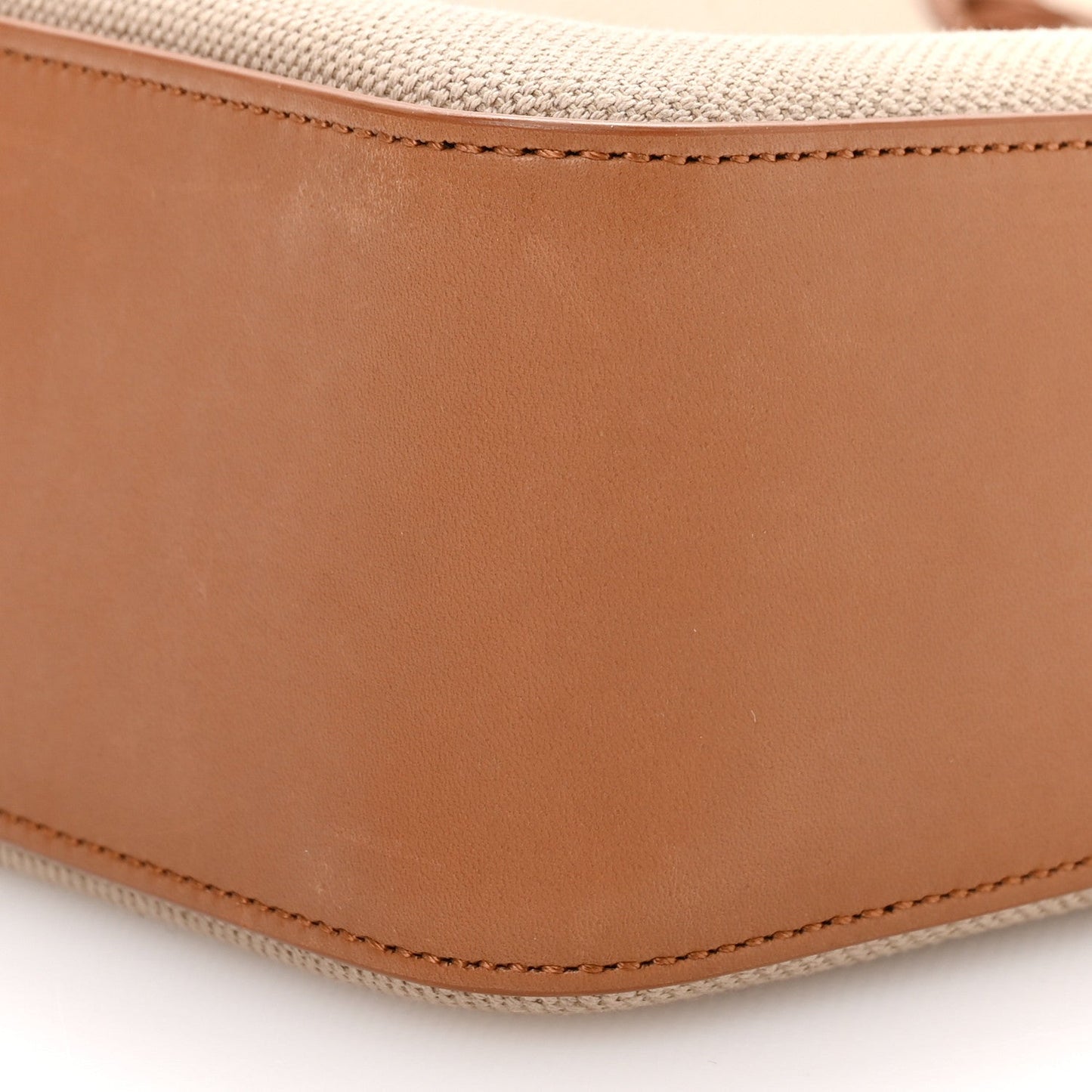 Canvas Calfskin Small Bucket Bag  Desert Dust Brick