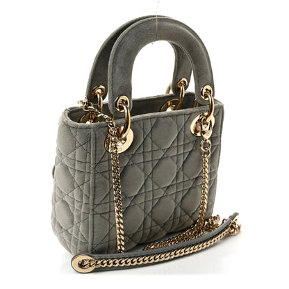 Velvet Mini Lady Dior Gray