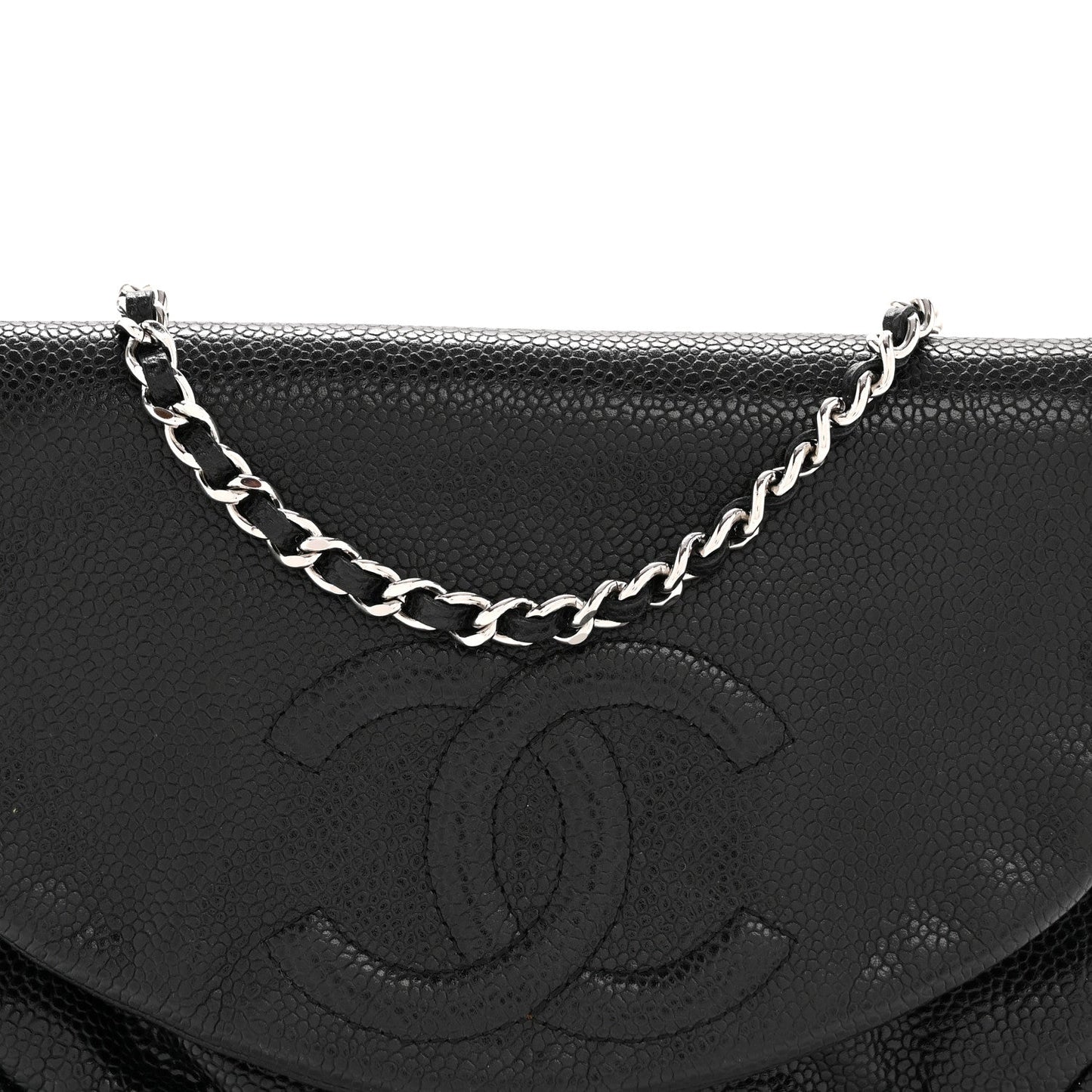 Caviar Half Moon Wallet On Chain WOC Black