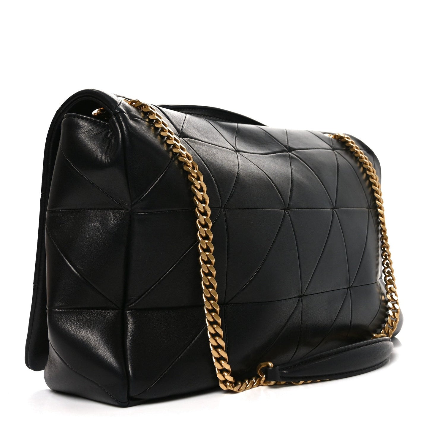 Lambskin Patchwork Monogram Large Jamie Black