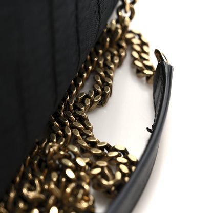 Fabric Y Quilted Monogram Small Loulou Chain Satchel Black