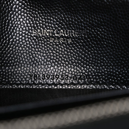 Grain De Poudre Matelasse Chevron Monogram Chain Wallet Black