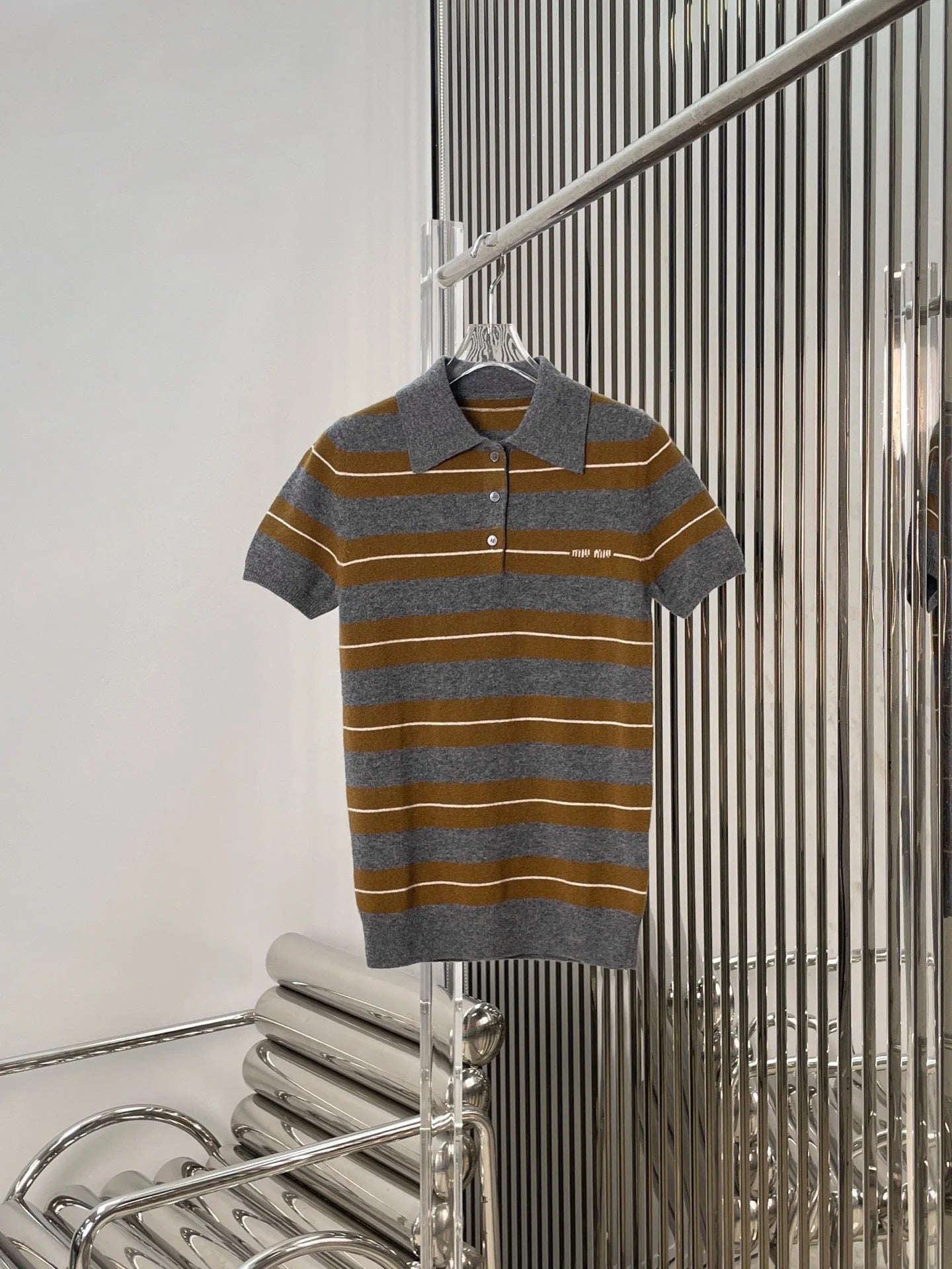 MIUMIU KNIT POLO SHIRT STYLE 778