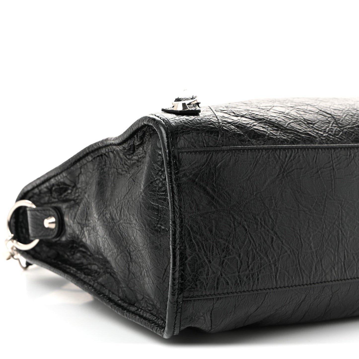 Agneau Classic Silver Hardware City Black
