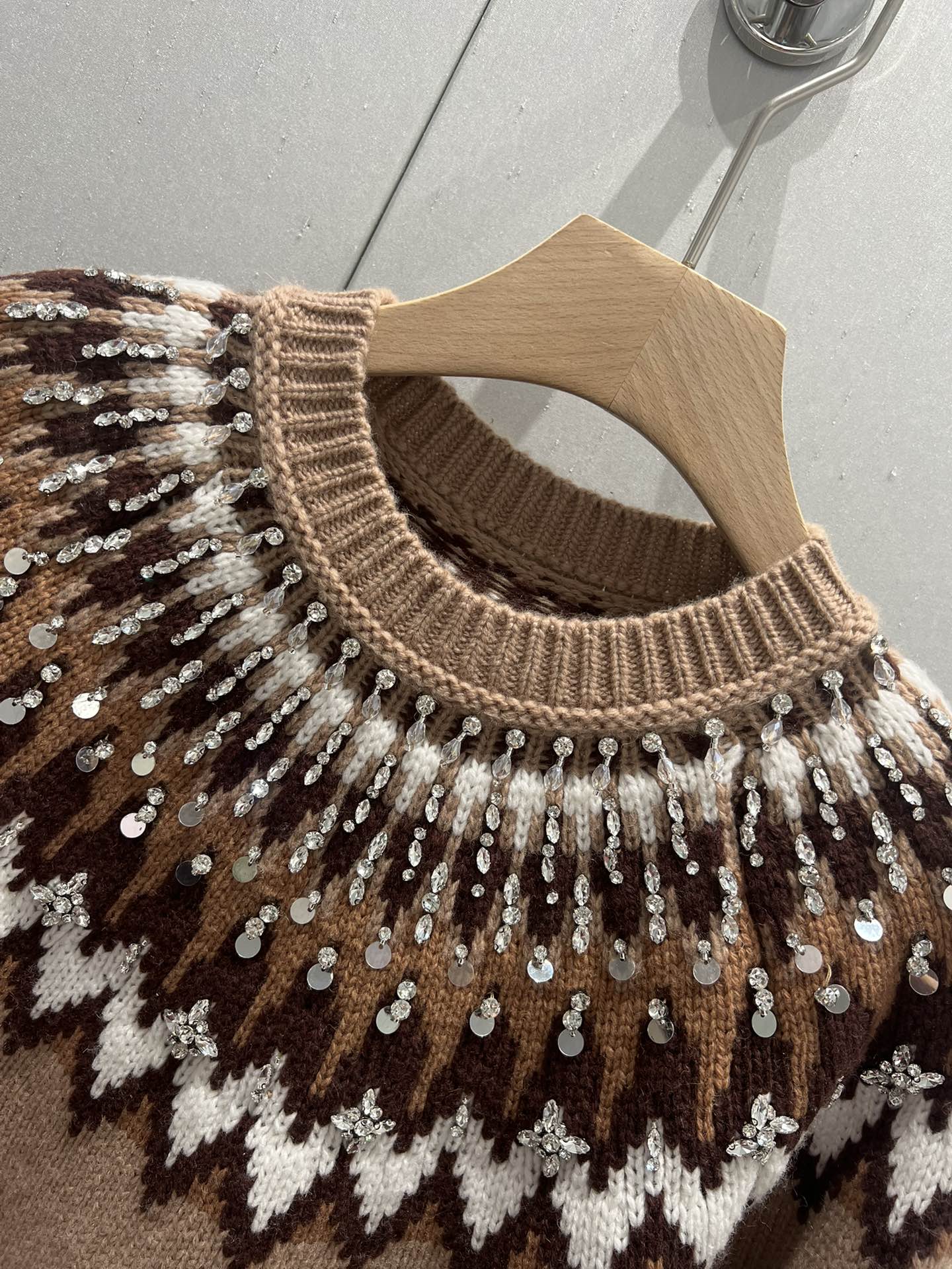 Gucci Sweater Brown Wool 208803