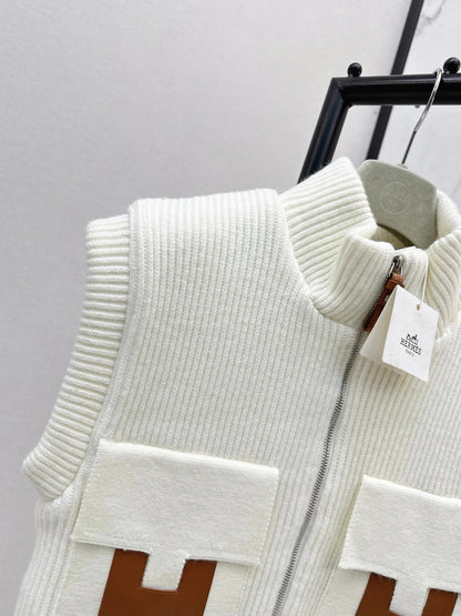 HERMES 25S SLEEVELESS KNIT VEST 235