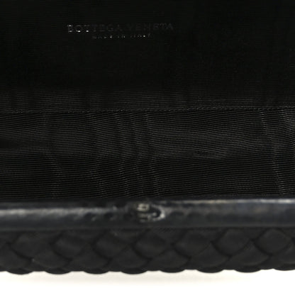 Satin Ayers Intreccio Impero Stretch Knot Clutch Black