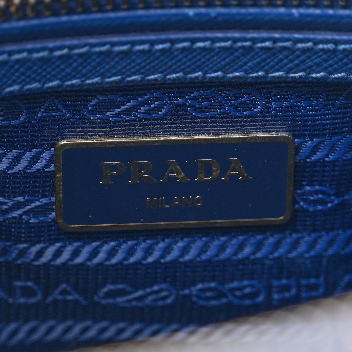 Saffiano Lux Small Galleria Double Zip Tote Azzurro
