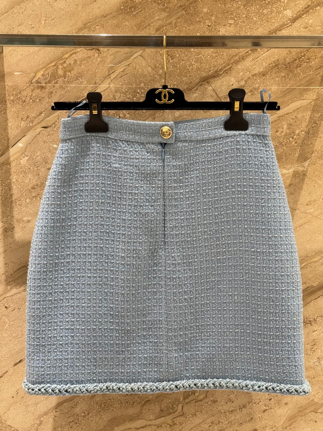 CC 25B Vest Skirt Navy Blue Wool Tweed