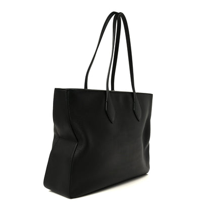 Grained Calfskin Medium Star Tote Black