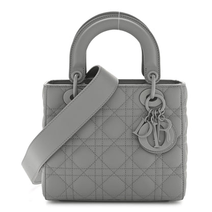 Ultra Matte Calfskin Cannage Small My ABCDior Lady Dior Grey