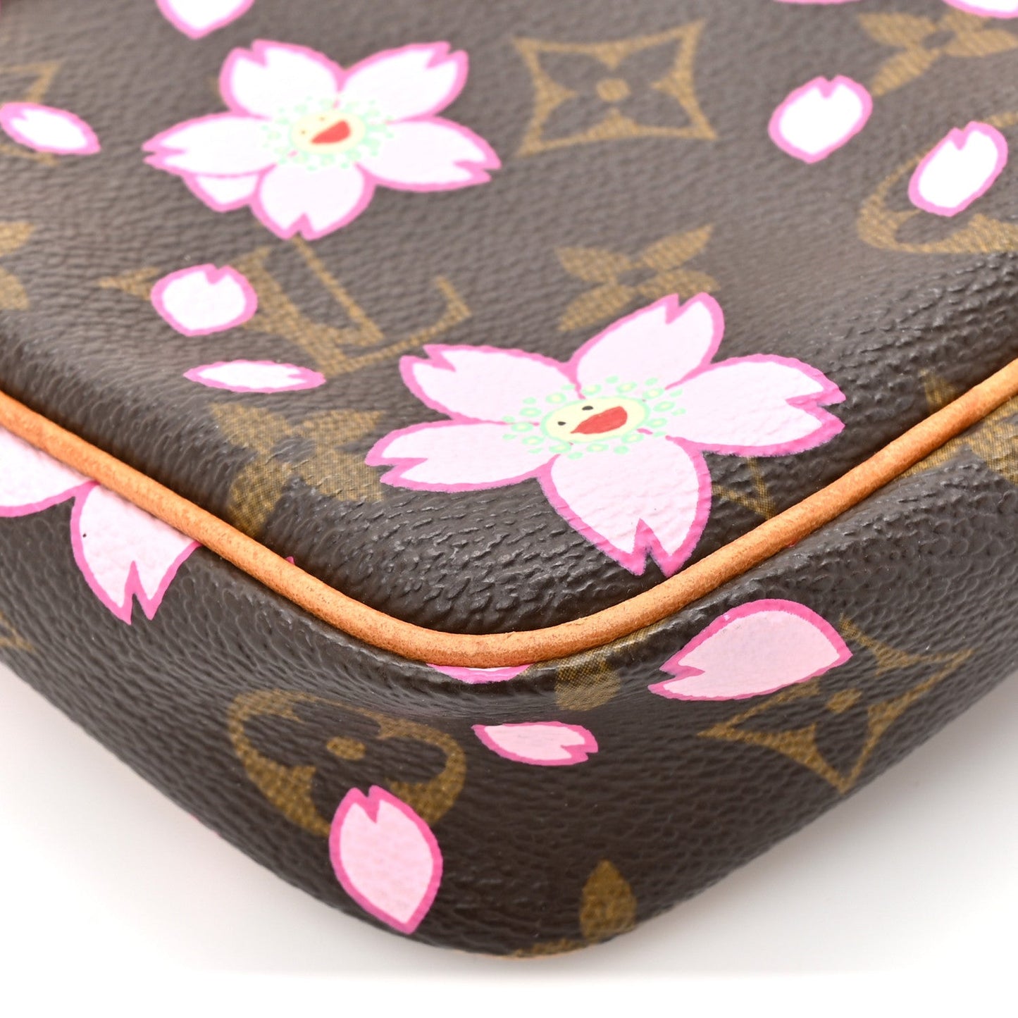 Monogram Cherry Blossom Pochette Accessories Brown