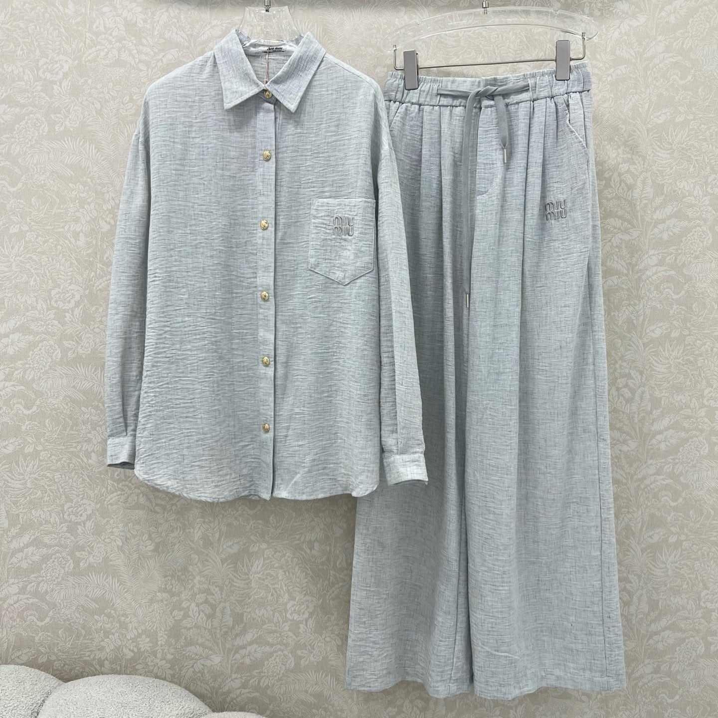 CHANEL SHIRT AND WIDE-LEG TROUSERS SET STYLE 32