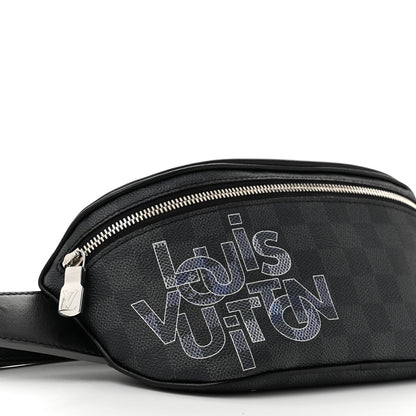 Damier Graphite Logo Campus BumBag Grey