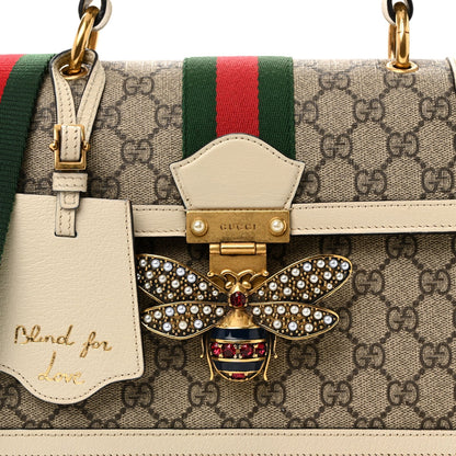 GG Supreme Monogram Small Queen Margaret Top Handle Bag White