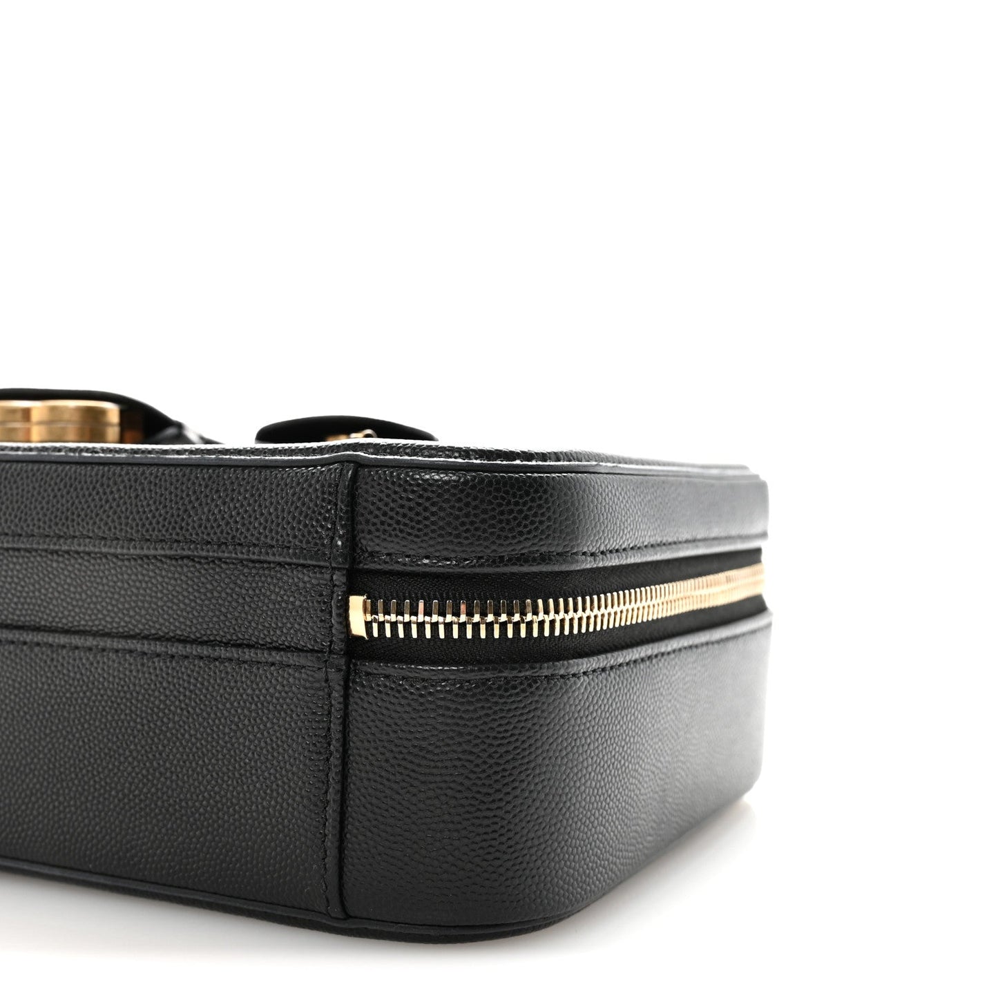 Caviar Quilted Medium CC Filigree Vanity Case Black
