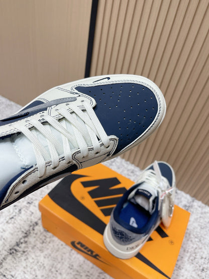Nike Air Jordan x TS Dior Dark Blue White Leather Suede 534359