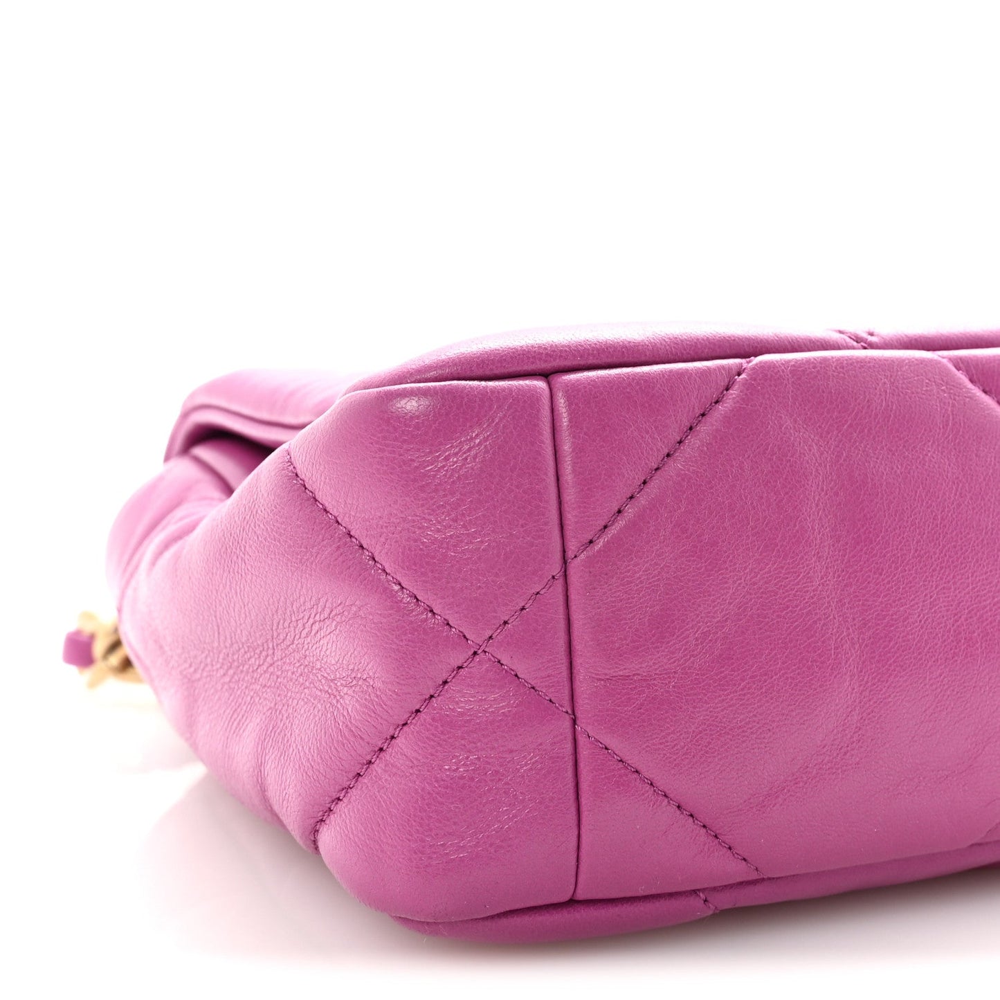 Lambskin Quilted Medium Chanel 19 Flap Purple