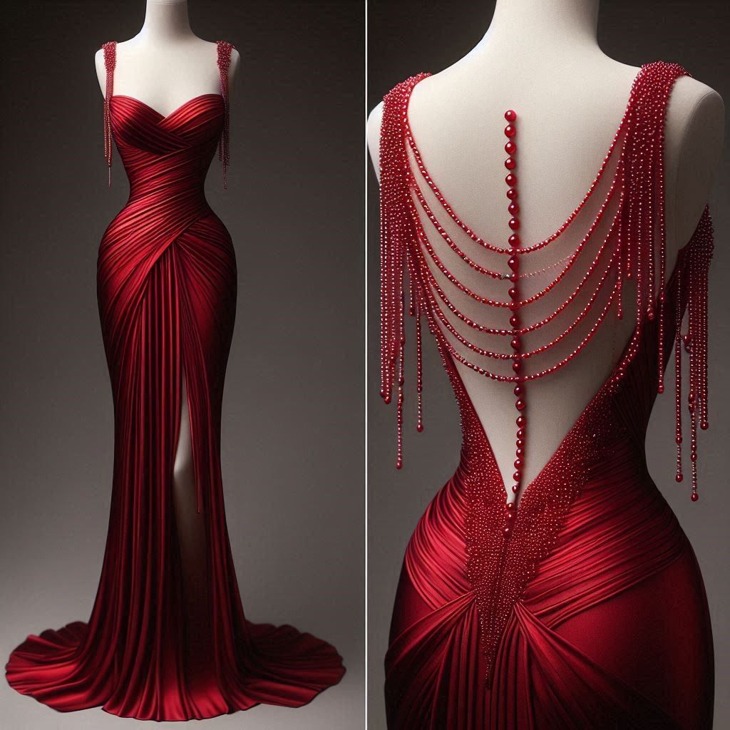 formaldressy-Red satin exquisite beaded sweetheart neckline sexy backless slit long satin prom dress evening dress birthday party dress gh5381