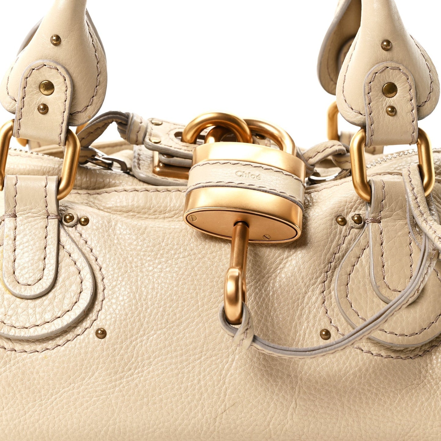 Calfskin Medium Paddington Satchel Beige
