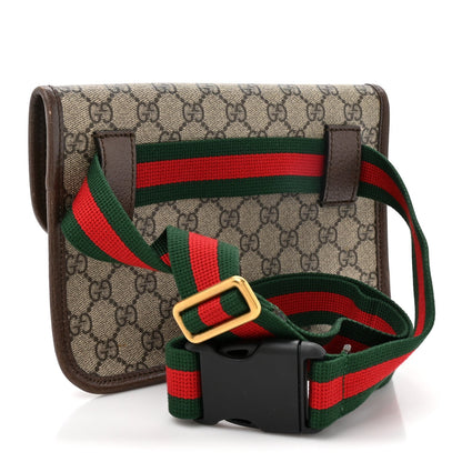 GG Supreme Monogram Neo Vintage Web Belt Bag Brown