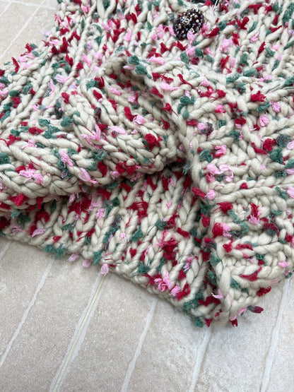 Chanel Hand-crocheted Colorful Pom-pom Vest Cashmere