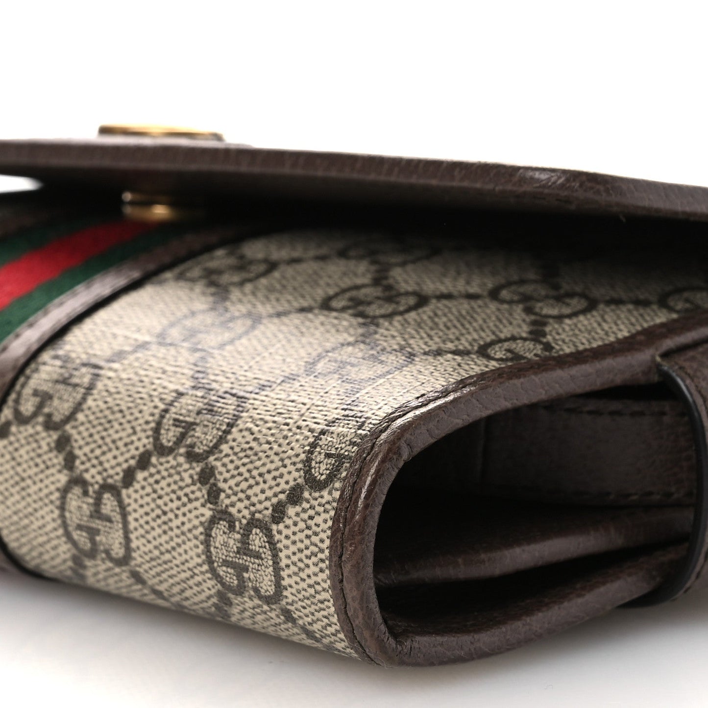 GG Supreme Monogram Web Ophidia Crossbody Wallet Beige New Acero