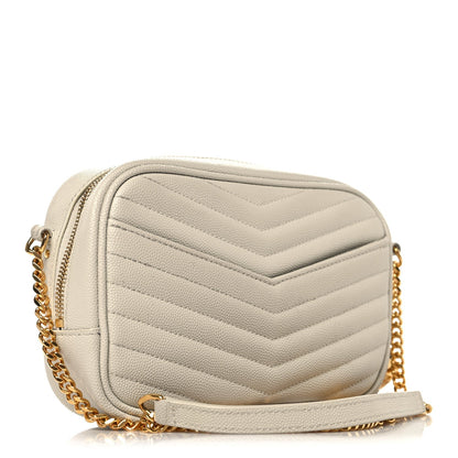 Grain De Poudre Matelasse Monogram Mini Lou Camera Bag Crema Soft
