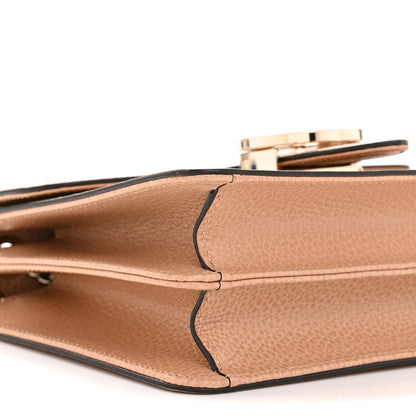 Dollar Calfskin Small Interlocking G Shoulder Bag Camelia