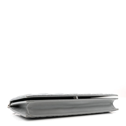 Lambskin Cannage Lady Dior Convertible Clutch Grey