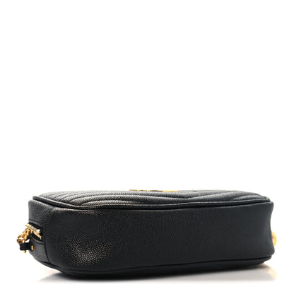 Grain De Poudre Matelasse Monogram Mini Lou Camera Bag Black
