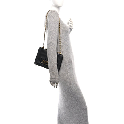 Calfskin J'Adior Chain Flap Bag Black