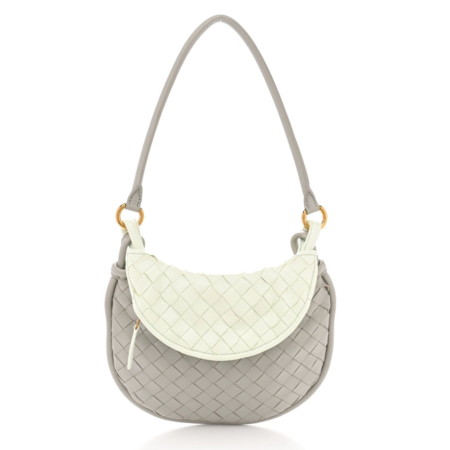 Nappa Intrecciato Small Gemelli Agate Grey Glacier