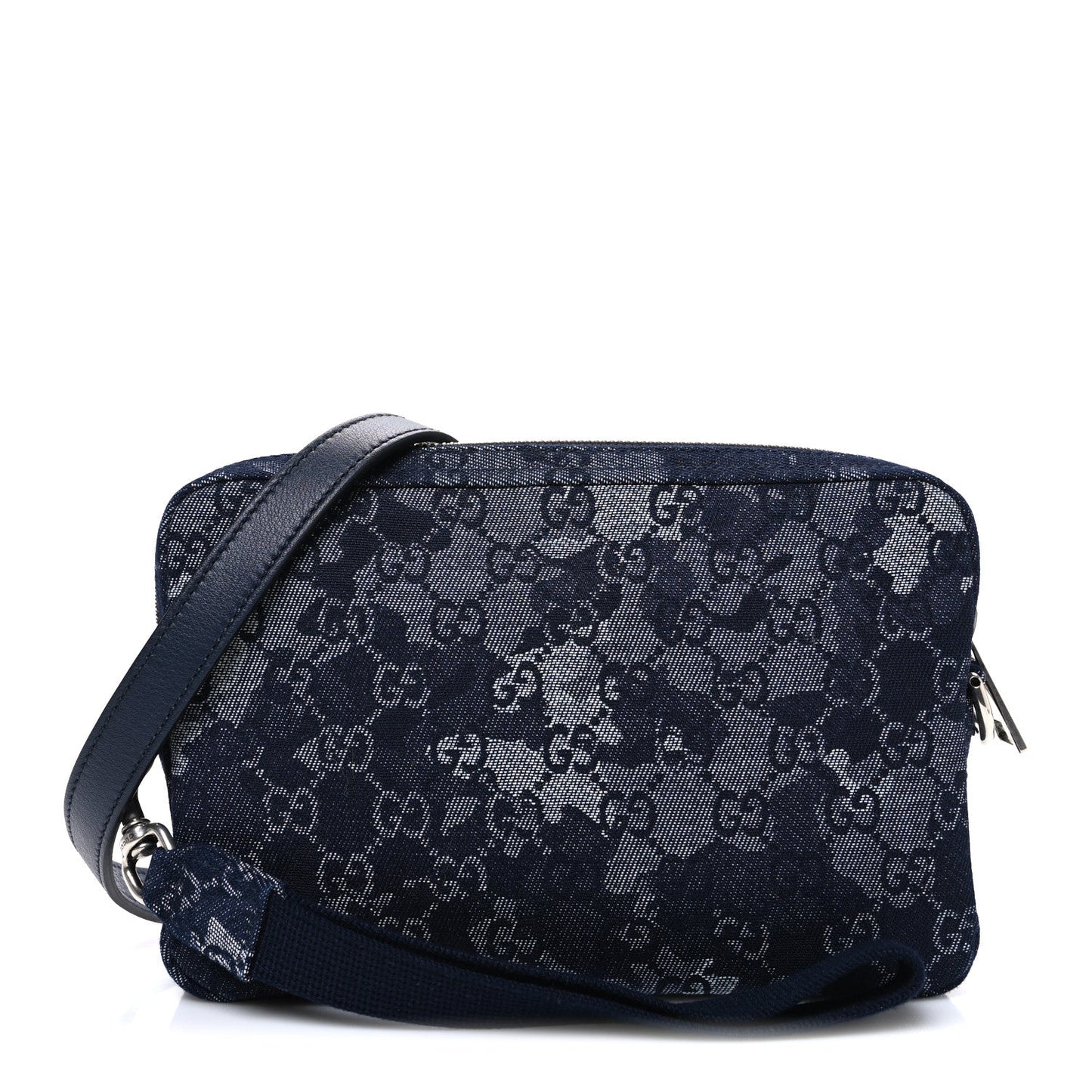 Denim GG Monogram Camouflage Small Crossbody Bag Blue